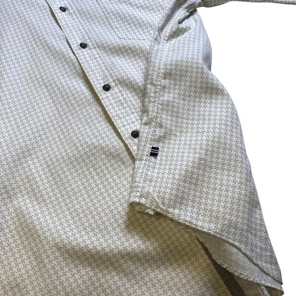 Nautica Green/Grey &White Design Button Down, L - Picture 8 of 9